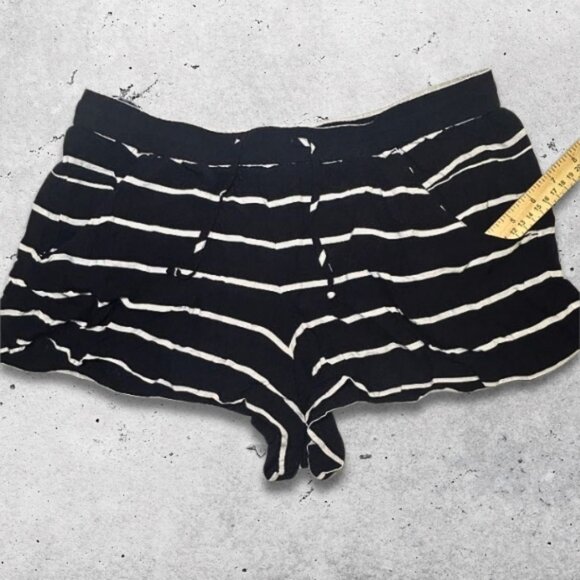 French Connection Shorts Drawstring Waist Soft Relaxed Fit Striped Blue/White 10 - Picture 5 of 10